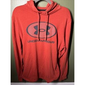 Men's UA Under Armour UA Rival Terry Pullover Hoodie Large Red